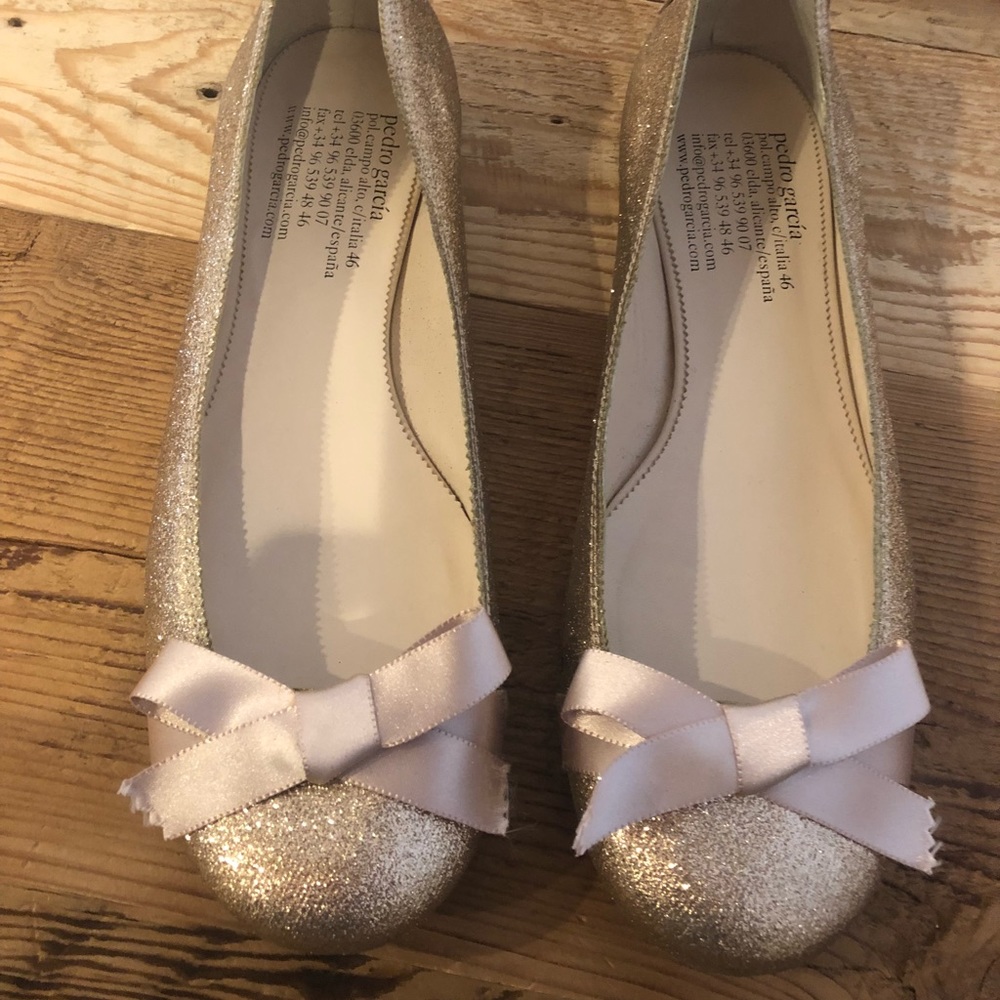 Pedro Garcia new isadora pink glitter ballet flats